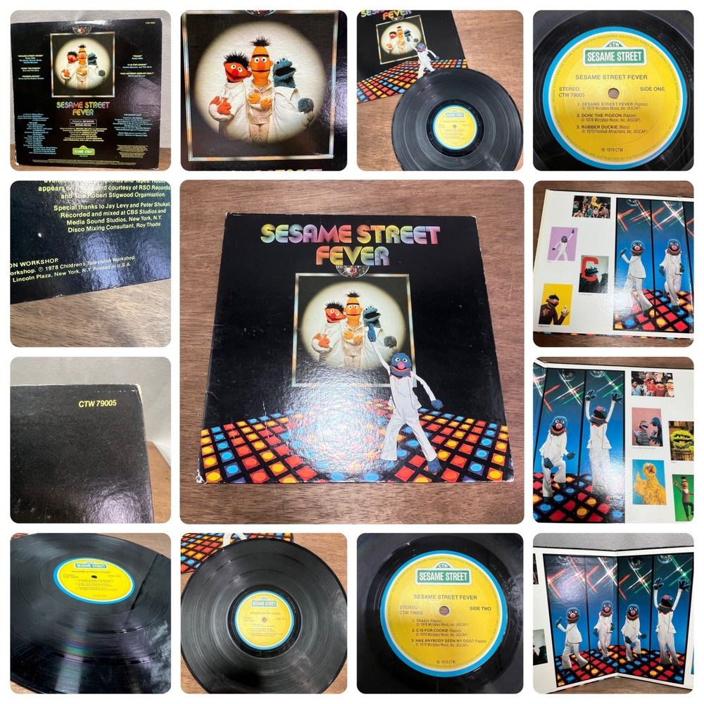 Sesame Street Vinyl Record Lot 3 LP Ernie & Bert Fever Original Cast Kidcore - Picture 8 of 16